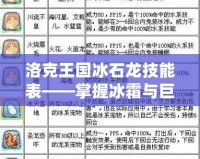 洛克王國(guó)冰石龍技能表——掌握冰霜與巨石的雙重力量！