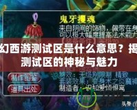 夢幻西游測試區(qū)是什么意思？揭秘測試區(qū)的神秘與魅力