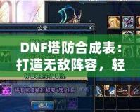 DNF塔防合成表：打造無敵陣容，輕松制霸塔防世界！