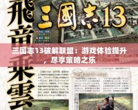 三國志13破解聯(lián)盟：游戲體驗提升，盡享策略之樂