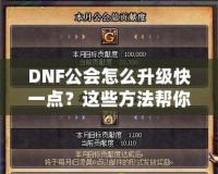 DNF公會(huì)怎么升級(jí)快一點(diǎn)？這些方法幫你事半功倍！