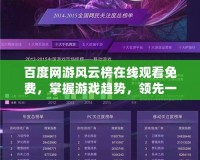 百度網游風云榜在線觀看免費，掌握游戲趨勢，領先一步！