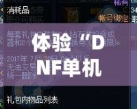 體驗(yàn)“DNF單機(jī)版11.0”：打破網(wǎng)絡(luò)限制，暢享全新戰(zhàn)斗樂趣！