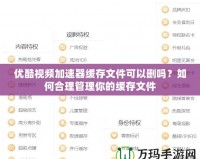 優(yōu)酷視頻加速器緩存文件可以刪嗎？如何合理管理你的緩存文件