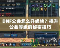 DNF公會怎么升級快？提升公會等級的秘密技巧