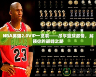 NBA英雄2.0VIP一覽表——盡享籃球激情，解鎖你的巔峰之路