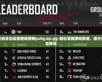 絕地求生戰(zhàn)績(jī)查詢官網(wǎng)pubg.op.gg-輕松掌握游戲數(shù)據(jù)，提升游戲體驗(yàn)