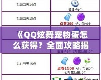 《QQ炫舞寵物蛋怎么獲得？全面攻略揭秘！》