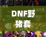 DNF野豬套是哪個(gè)版本的？揭開DNF野豬套背后的秘密！