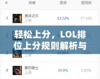 輕松上分，LOL排位上分規(guī)則解析與實用技巧