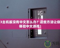 暗黑3主機版沒有中文怎么辦？這些方法讓你輕松體驗中文游戲！