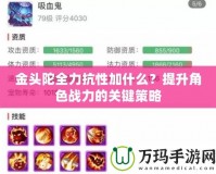 金頭陀全力抗性加什么？提升角色戰(zhàn)力的關(guān)鍵策略