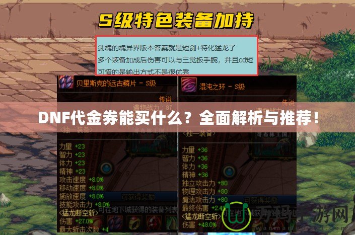DNF代金券能買什么？全面解析與推薦！