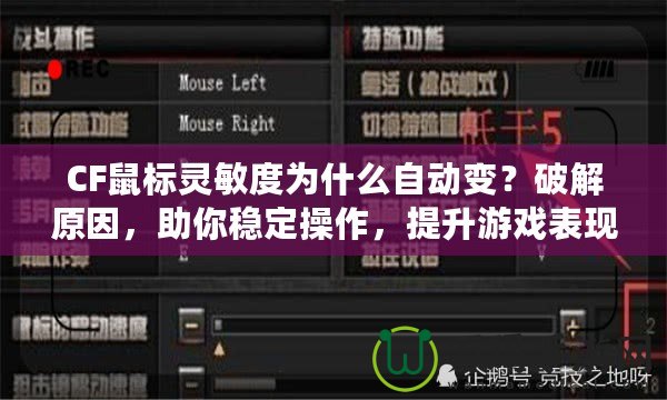 CF鼠標(biāo)靈敏度為什么自動變？破解原因，助你穩(wěn)定操作，提升游戲表現(xiàn)！