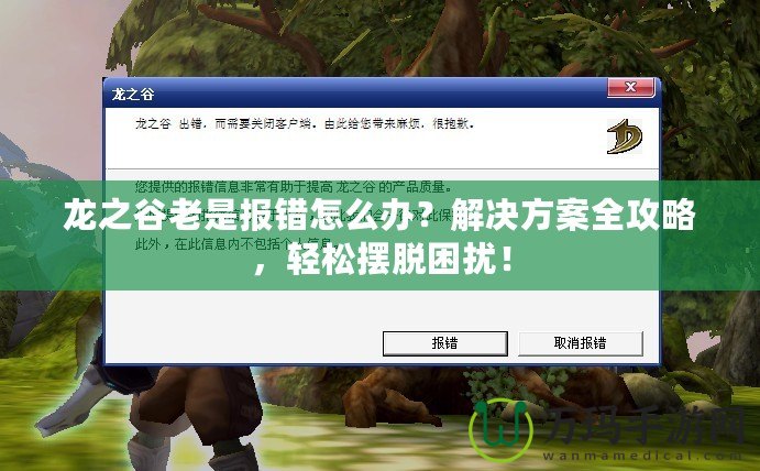 龍之谷老是報錯怎么辦？解決方案全攻略，輕松擺脫困擾！