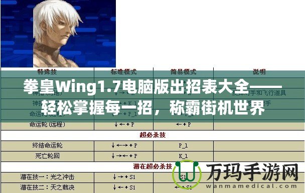 拳皇Wing1.7電腦版出招表大全——輕松掌握每一招，稱(chēng)霸街機(jī)世界