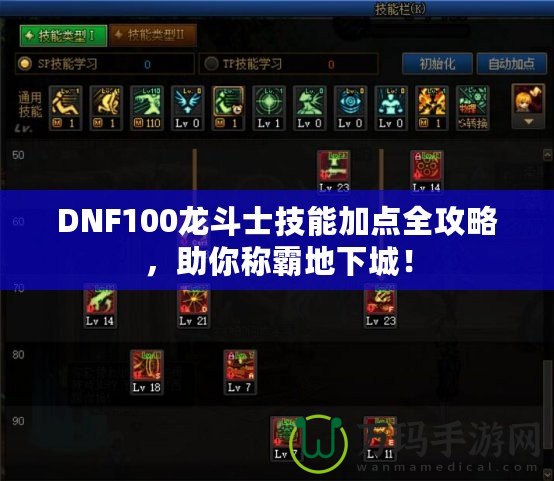 DNF100龍斗士技能加點全攻略，助你稱霸地下城！