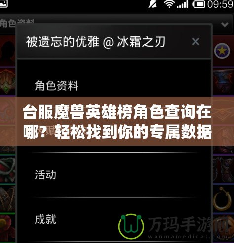 臺(tái)服魔獸英雄榜角色查詢?cè)谀?？輕松找到你的專屬數(shù)據(jù)
