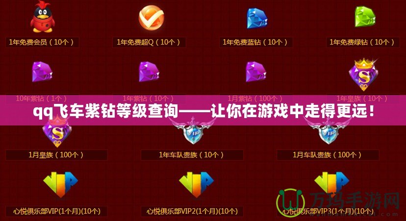 qq飛車紫鉆等級(jí)查詢——讓你在游戲中走得更遠(yuǎn)！