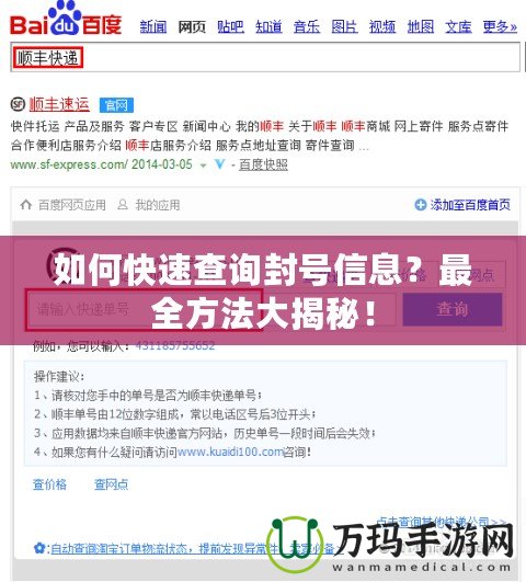 如何快速查詢封號信息？最全方法大揭秘！
