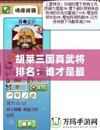 胡萊三國(guó)真武將排名：誰(shuí)才是最強(qiáng)武將？