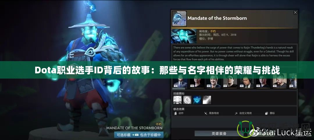 Dota職業(yè)選手ID背后的故事：那些與名字相伴的榮耀與挑戰(zhàn)