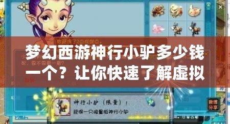 夢幻西游神行小驢多少錢一個？讓你快速了解虛擬世界的移動神器！