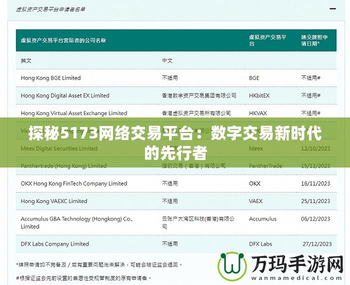 探秘5173網(wǎng)絡交易平臺：數(shù)字交易新時代的先行者