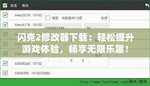 閃克2修改器下載：輕松提升游戲體驗(yàn)，暢享無限樂趣！