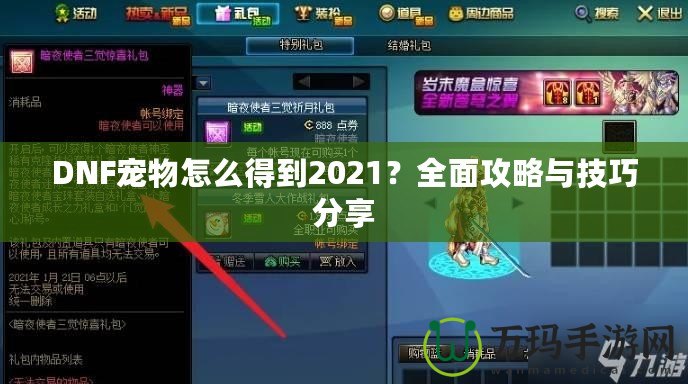 DNF寵物怎么得到2021？全面攻略與技巧分享