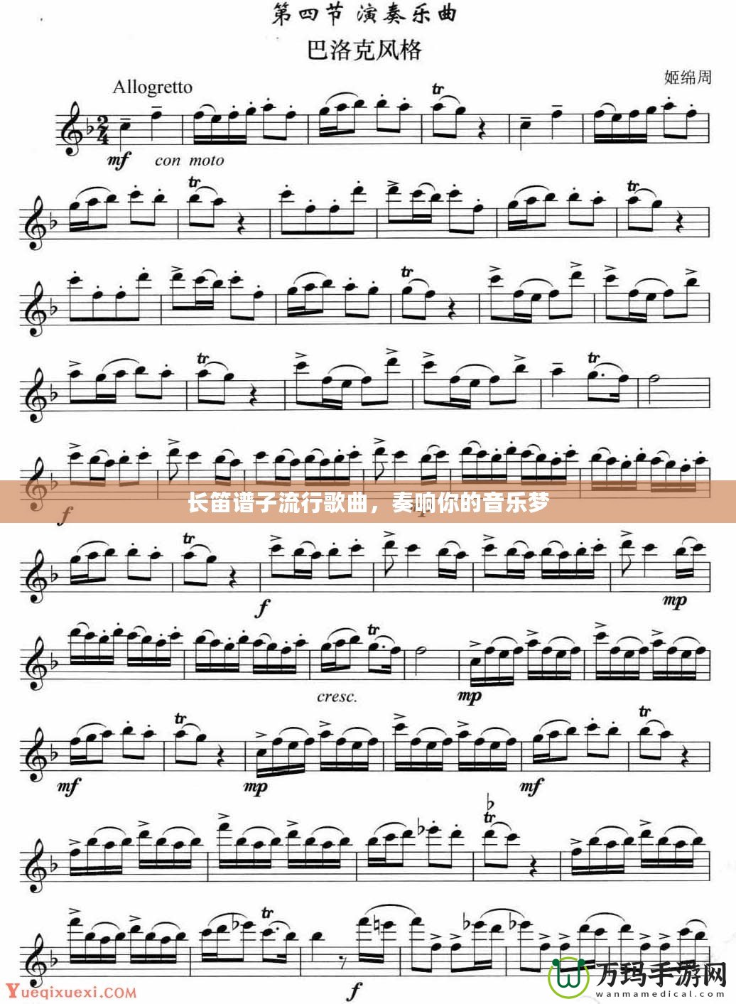 長笛譜子流行歌曲，奏響你的音樂夢