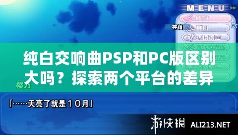 純白交響曲PSP和PC版區(qū)別大嗎？探索兩個(gè)平臺(tái)的差異與游戲魅力