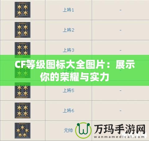 CF等級圖標大全圖片：展示你的榮耀與實力