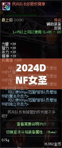 2024DNF女圣騎士加點攻略——最強加點技巧助你制霸副本！