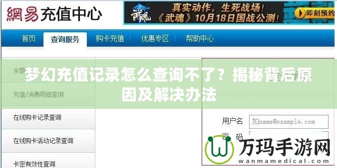 夢(mèng)幻充值記錄怎么查詢不了？揭秘背后原因及解決辦法